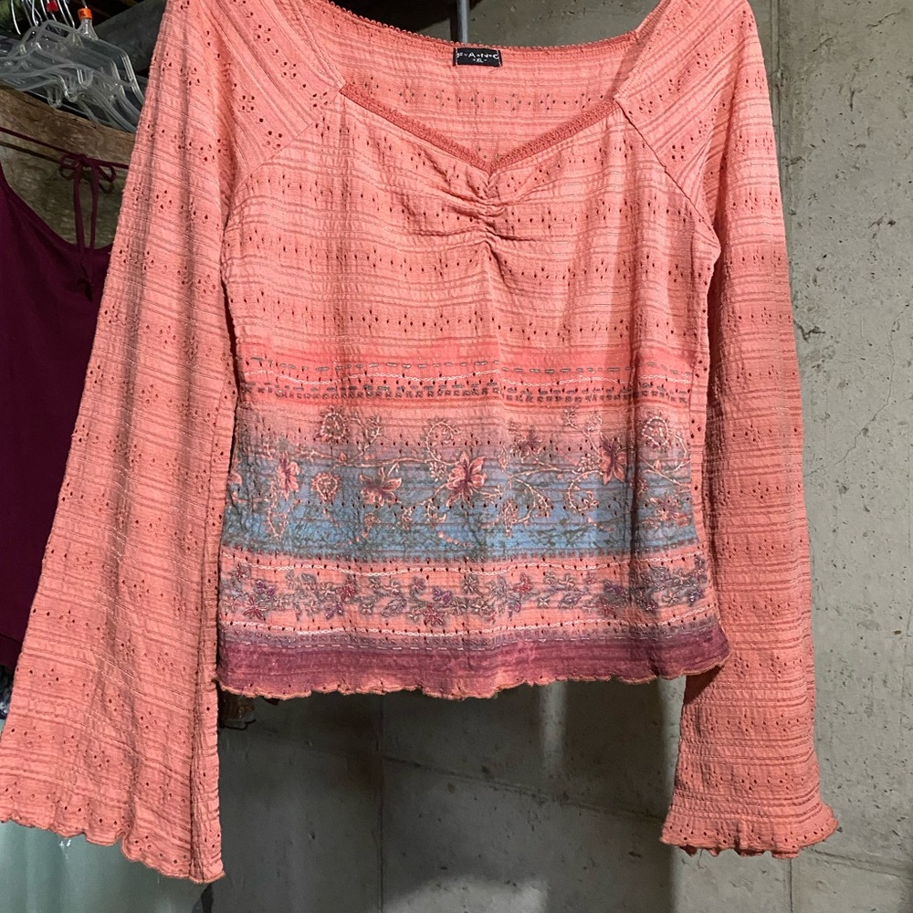 Juniors Y2K boho top.